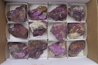 Natural Metallic Purpurite Cobbed Specimens x 12 From Erongo, Namibia