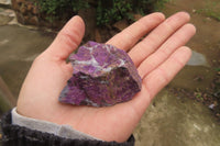 Natural Metallic Purpurite Cobbed Specimens x 12 From Erongo, Namibia