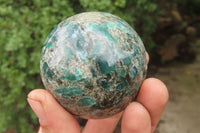 Polished Rare Emerald Mica In Matrix Spheres x 2 From Mutoko, Zimbabwe