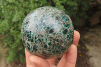 Polished Rare Emerald Mica In Matrix Spheres x 2 From Mutoko, Zimbabwe