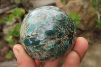 Polished Rare Emerald Mica In Matrix Spheres x 2 From Mutoko, Zimbabwe