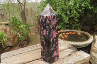 Polished Rhodonite Tower x 1 From Ambindavato, Madagascar