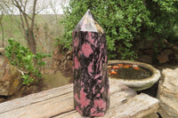 Polished Rhodonite Tower x 1 From Ambindavato, Madagascar