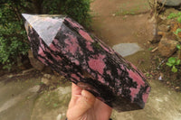 Polished Rhodonite Tower x 1 From Ambindavato, Madagascar