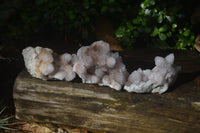 Natural Pale Spirit Quartz Clusters x 3 From Boekenhouthoek, South Africa