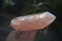 Polished Double Terminated Rose Quartz Points x 2 Madagascar