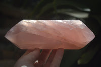 Polished Double Terminated Rose Quartz Points x 2 Madagascar