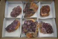 Natural Amethystos Amethyst Specimens x 6 From Kwaggafontein, South Africa