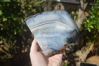 Polished Banded Agate Display Piece x 1 From Madagascar