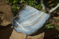 Polished Banded Agate Display Piece x 1 From Madagascar