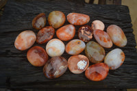 Polished Carnelian Palm Stones x 24 From Madagascar