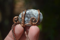 Polished Mixed Copper Wire Wrapped Pendants x 6 From Southern Africa