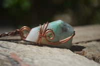 Polished Mixed Copper Wire Wrapped Pendants x 6 From Southern Africa