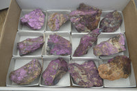 Natural Metallic Purpurite Cobbed Specimens x 12 From Erongo, Namibia