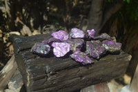 Natural Metallic Purpurite Cobbed Specimens x 12 From Erongo, Namibia