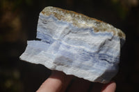 Natural Crystalline Blue Lace Agate Specimens x 3 From Namibia