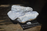 Natural Crystalline Blue Lace Agate Specimens x 3 From Namibia