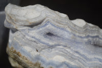 Natural Crystalline Blue Lace Agate Specimens x 3 From Namibia