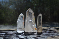 Polished Clear Smokey Quartz Crystals x 4 From Madagascar