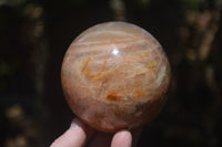 Polished Peach Moonstone Spheres x 3 From Madagascar