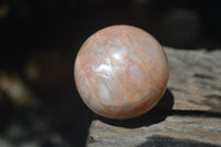 Polished Peach Moonstone Spheres x 3 From Madagascar