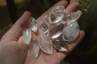 Polished Clear Quartz "Angel Tears" Pendant Pieces x 35 From Madagascar