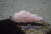 Polished Rose Quartz Leaf Dishes x 2 From Madagascar