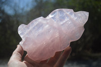 Polished Rose Quartz Leaf Dishes x 2 From Madagascar