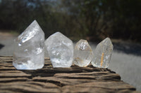 Polished Mixed Inclusion Quartz Crystals x 7 From Madagascar