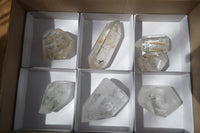 Polished Mixed Inclusion Quartz Crystals x 7 From Madagascar