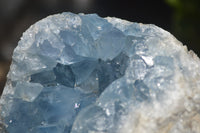 Natural Celestite Geode Specimens x 2 From Sakoany, Madagascar