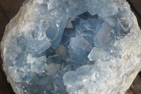 Natural Celestite Geode Specimens x 2 From Sakoany, Madagascar