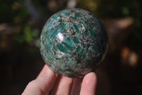 Polished Emerald Mica In Matrix Spheres x 2 From Mutoko, Zimbabwe