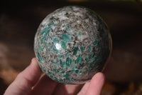 Polished Emerald Mica In Matrix Spheres x 2 From Mutoko, Zimbabwe