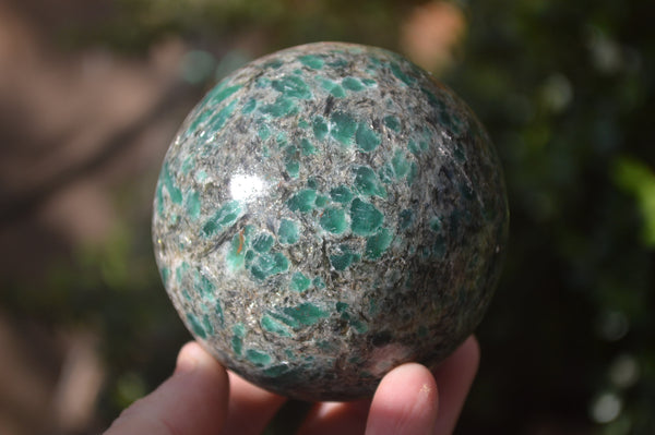 Polished Emerald Mica In Matrix Spheres x 2 From Mutoko, Zimbabwe