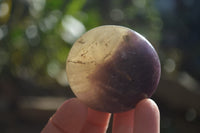 Polished Lepidolite with Pink Rubellite Palm Stones x 24 From Ambatondrazaka, Madagascar