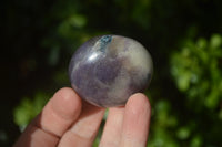 Polished Lepidolite with Pink Rubellite Palm Stones x 24 From Ambatondrazaka, Madagascar