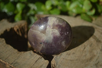 Polished Lepidolite with Pink Rubellite Palm Stones x 24 From Ambatondrazaka, Madagascar