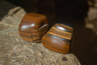 Polished Tiger's Eye Free Forms x 12 From Prieska, South Africa