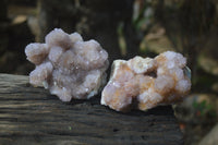 Natural Ametrine Spirit Quartz Clusters x 2 From Boekenhouthoek, South Africa