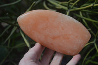 Polished Orange Twist Calcite Standing Free Forms x 2 From Madagascar