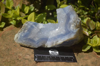 Natural Blue Lace Agate Geode Specimens x 5 From Malawi