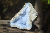 Natural Blue Lace Agate Geode Specimens x 5 From Malawi