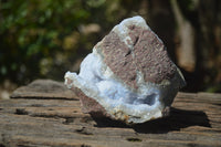 Natural Blue Lace Agate Geode Specimens x 5 From Malawi