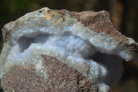 Natural Blue Lace Agate Geode Specimens x 5 From Malawi