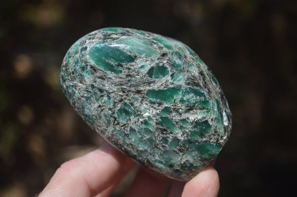 Polished Rare Emerald Mica In Matrix Standing Free Forms x 4 From Mutoko, Zimbabwe