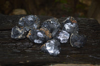 Natural Silver Lead Galena Specimens x 8 From Namibia