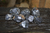 Natural Silver Lead Galena Specimens x 8 From Namibia