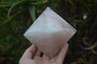 Polished Rose Quartz Pyramids x 3 From Madagascar