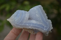 Natural Etched Blue Chalcedony Specimens x 6 From Nsanje, Malawi